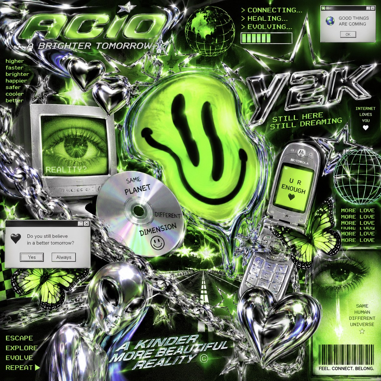 Acid Y2K aesthetic example