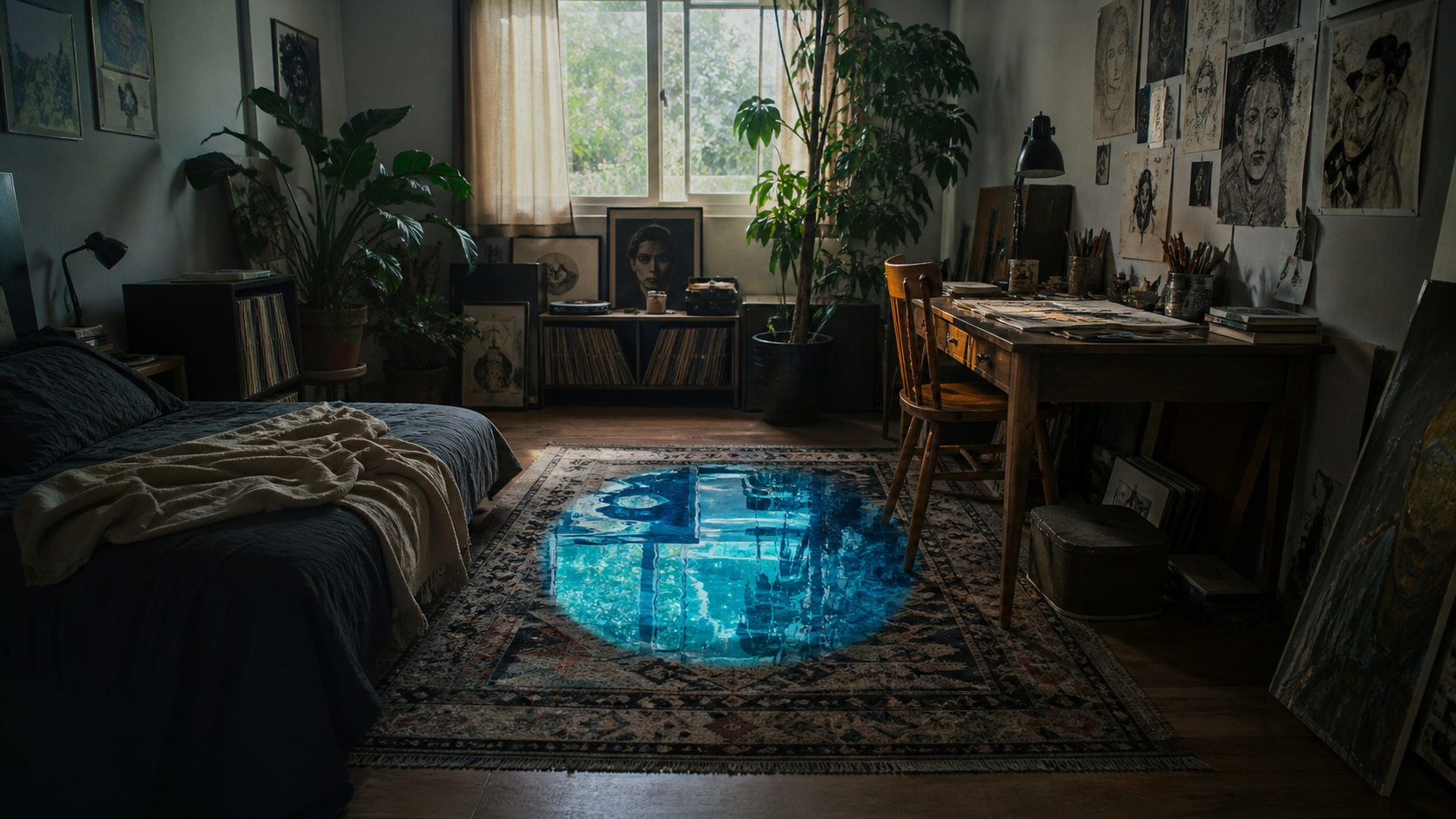 Afro Surrealism aesthetic: Studio dossier scene