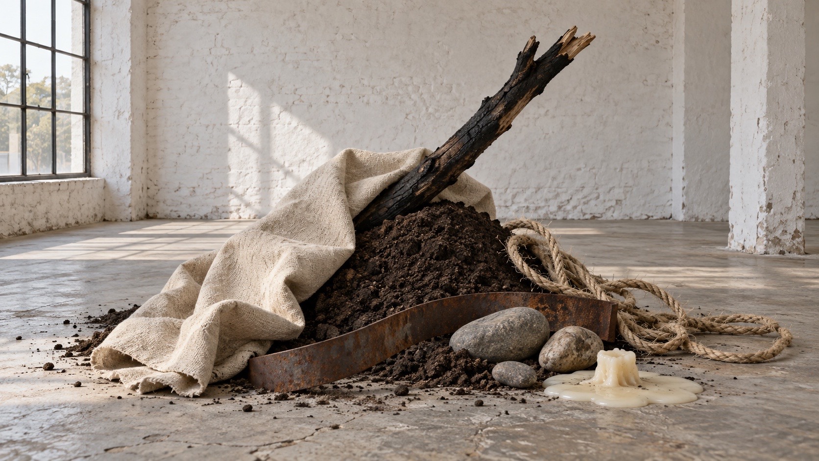 Arte Povera aesthetic: Installation dossier scene