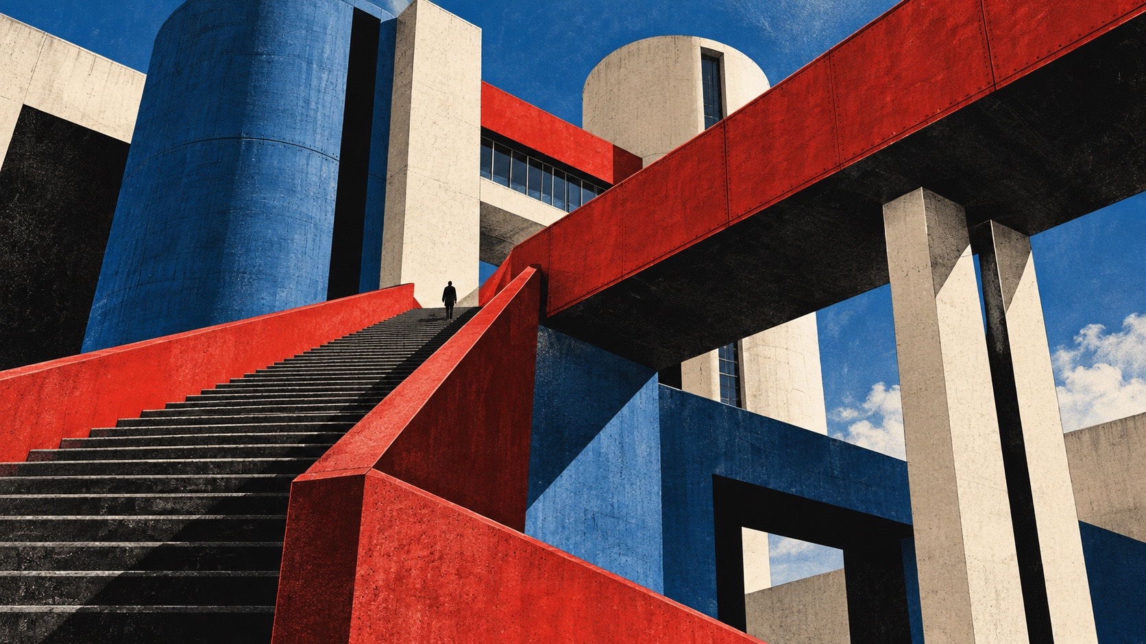 Constructivism aesthetic: World dossier scene