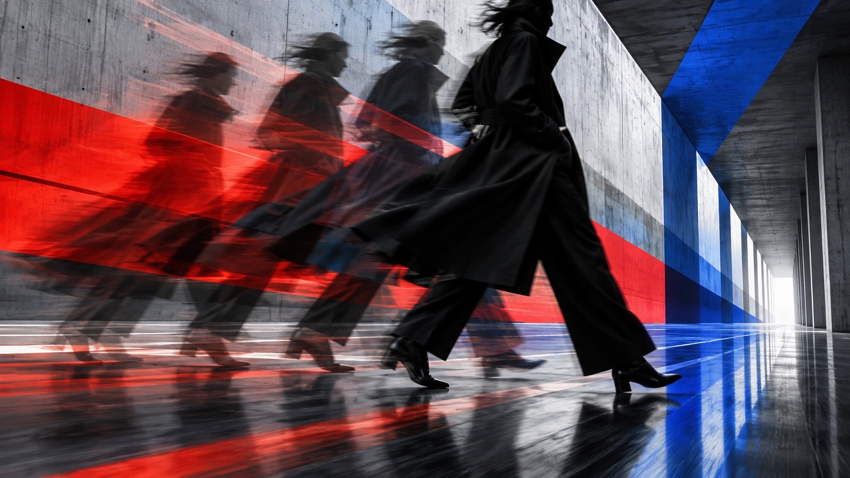 Futurism aesthetic: Fashion dossier scene