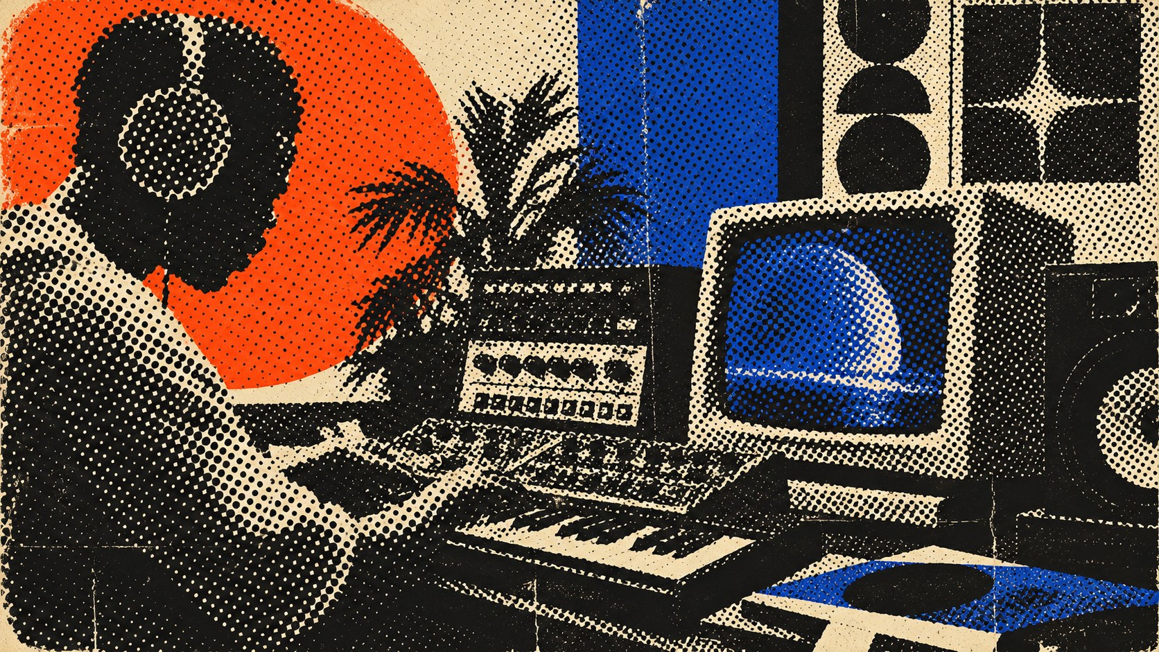 Halftone aesthetic example