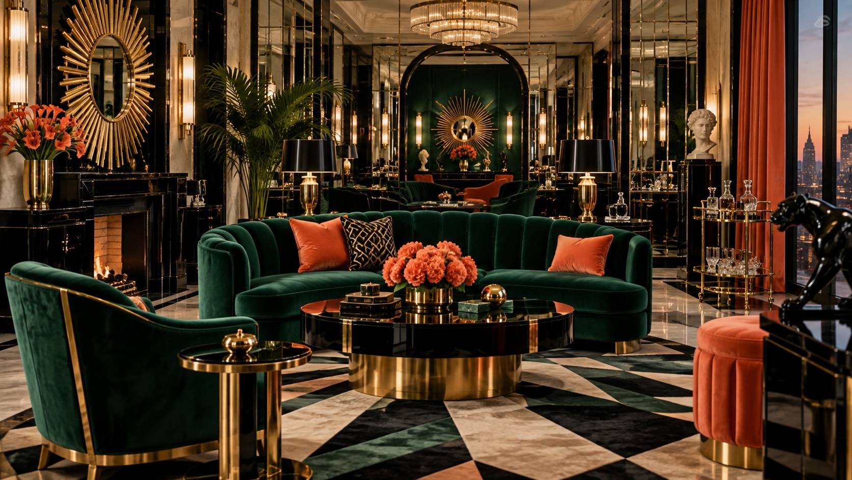 Hollywood Regency aesthetic example