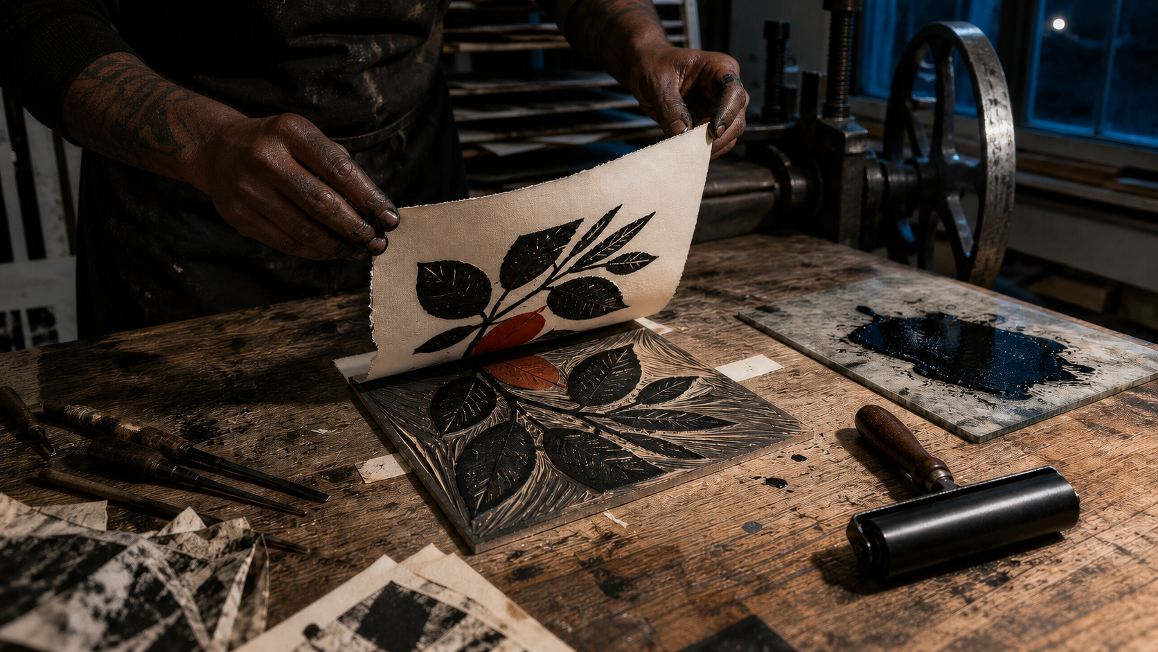 Printmaking photography example
