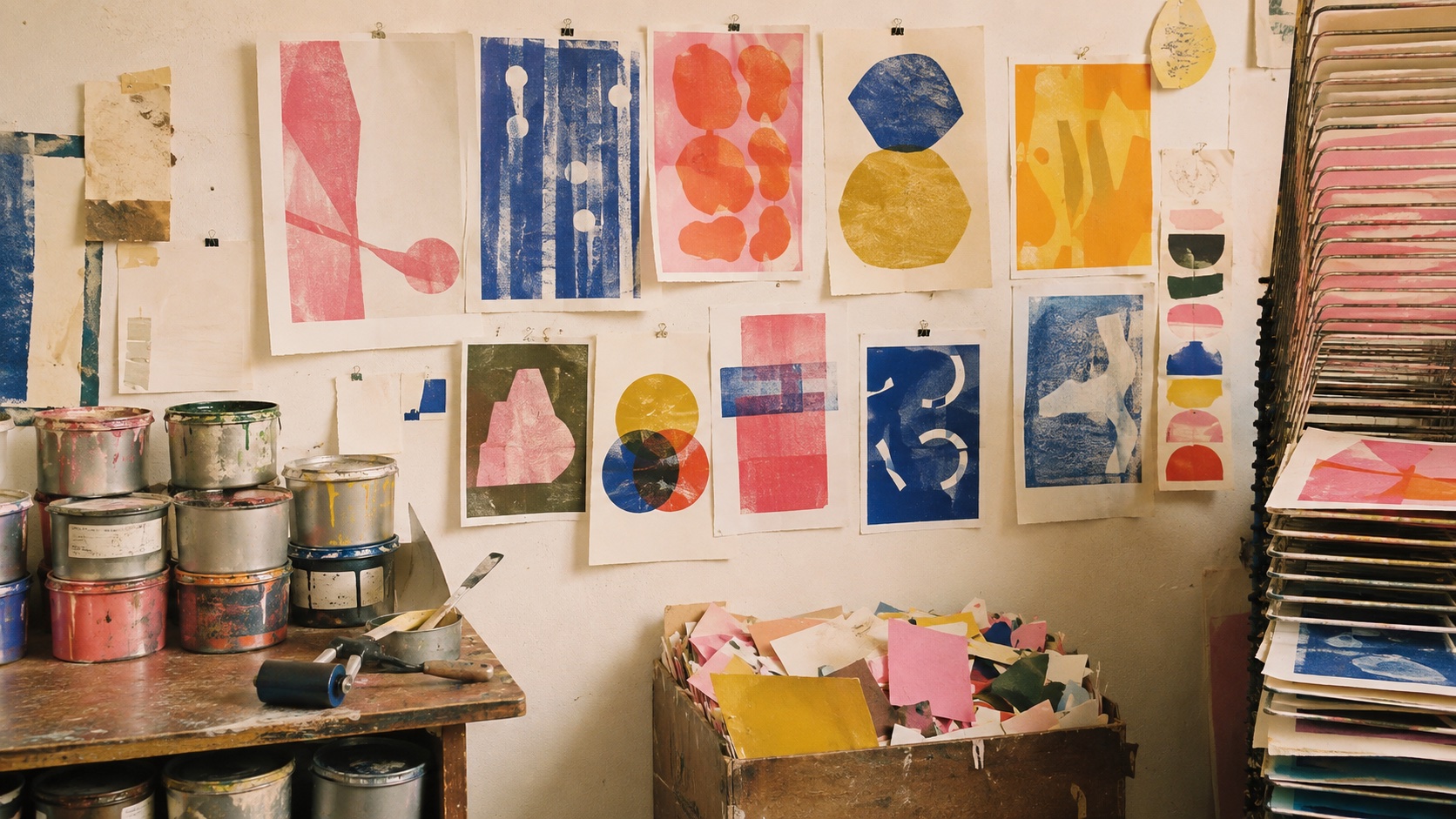 Risograph aesthetic: Detail dossier scene