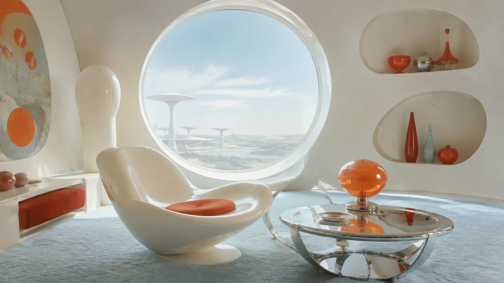 Space Age Pop aesthetic: World dossier scene