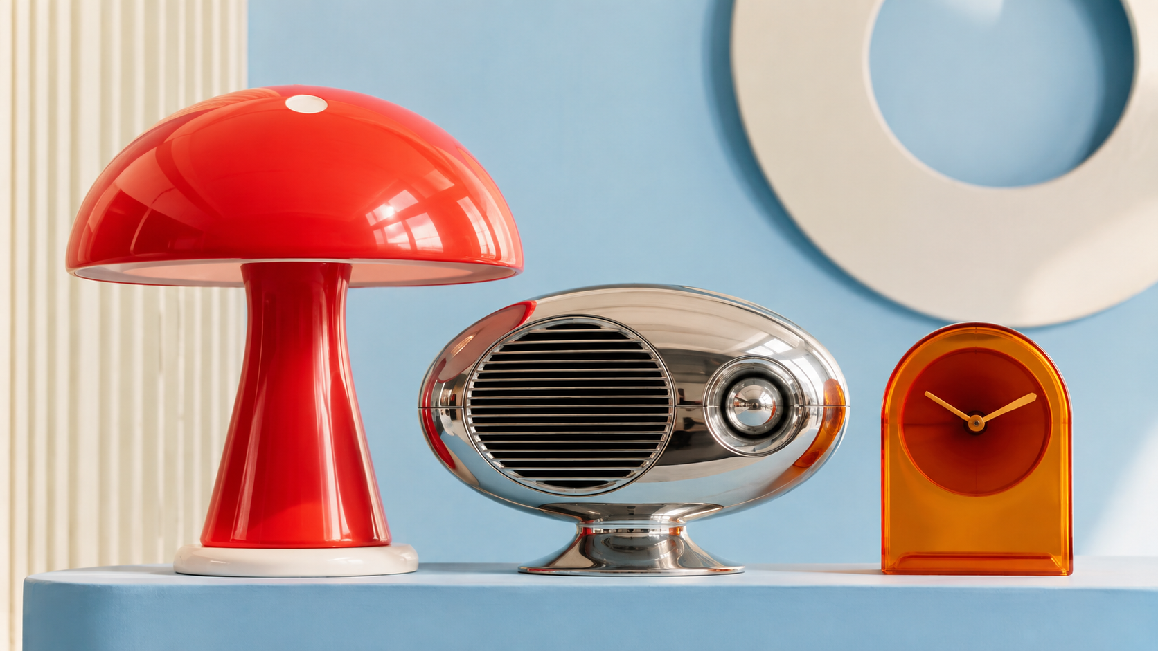 Space Age Pop aesthetic: Object dossier scene