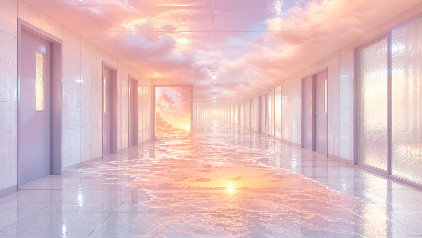 Surreal Dreamcore aesthetic: Threshold dossier scene