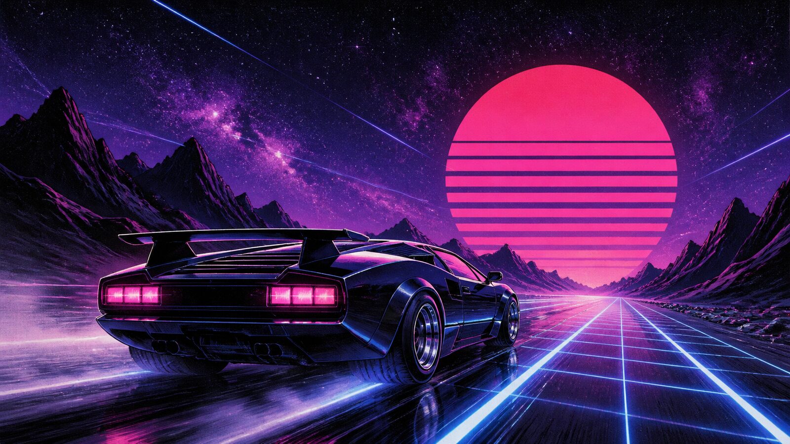 Synthwave visual reference
