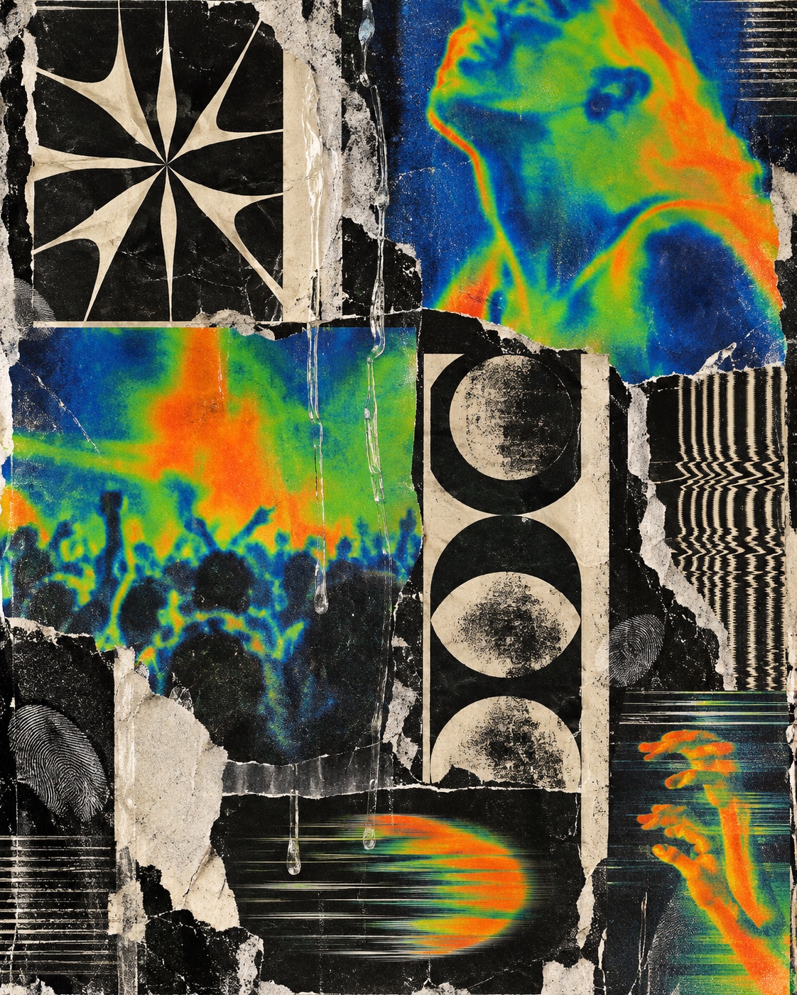 Thermal Club Print aesthetic: Collage dossier scene
